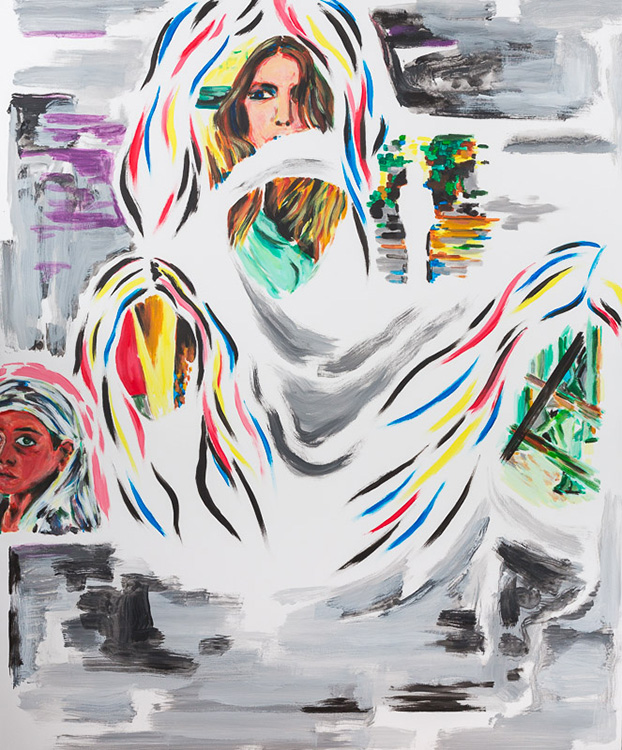 Evanescence, acrylique sur toile, 100 x 120 cm, 2014